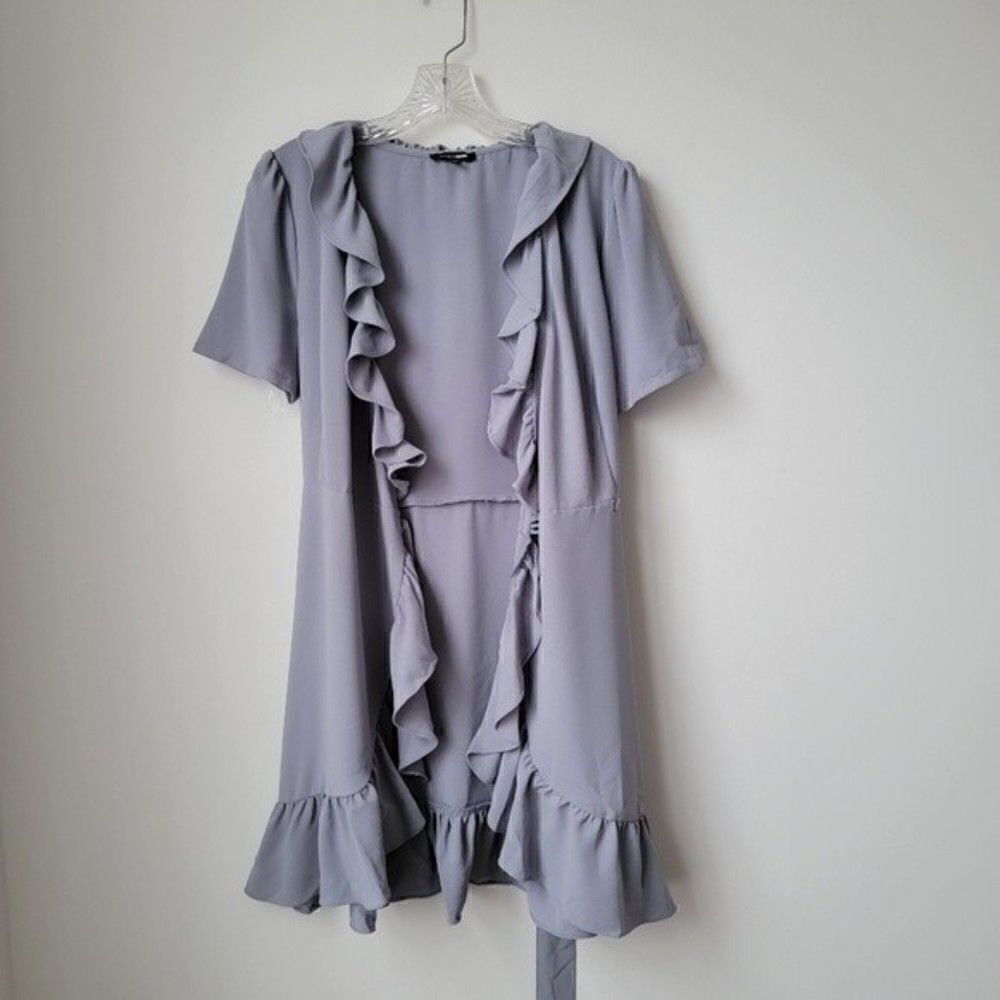 𝅺fashion NOVA Attention Grabber Ruffle Mini Dress Size Medium - Picture 8 of 14